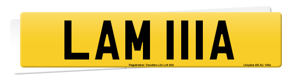 Registration number LAM 111A